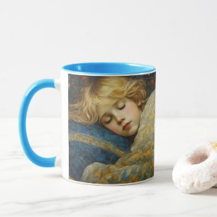 Traumhaftes Kind im Blumengeflecht Tasse