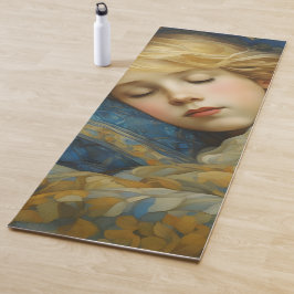 Traumhaftes Kind im Blumengeflecht Yogamatte