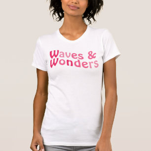 Traumhaftes ozeanInspiriert T-Shirt mit Wavy Pink