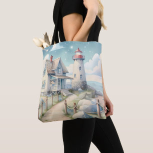 Traumhaftes Pastel Lighthouse am Meer