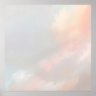 Traumhaftes Pastell-Bokeh-Plakat Sanfter Regenbo Poster