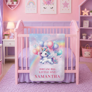 Traumhaftes Pastell-Einhorn Magischer Tag Baby-Dec Fleecedecke