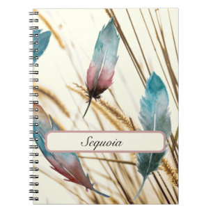 Traumhaftes personalisiertes Teal-Rosen-Feder-Tage Notizblock