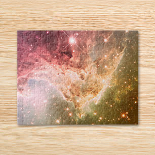 Traumhaftes Pink Orange Ombre Schönes Nebel Puzzle