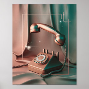 Traumhaftes Vintage-Telefon-Poster  Poster