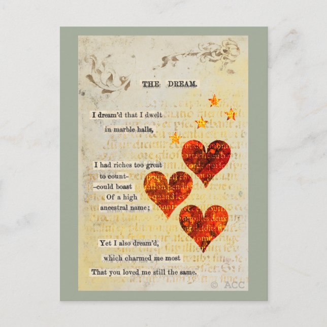 Traumherzen Feiertagspostkarte (Vorderseite)