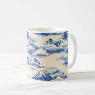 Traumhimmel Blau Schneeberg Szenisches Muster Kaffeetasse