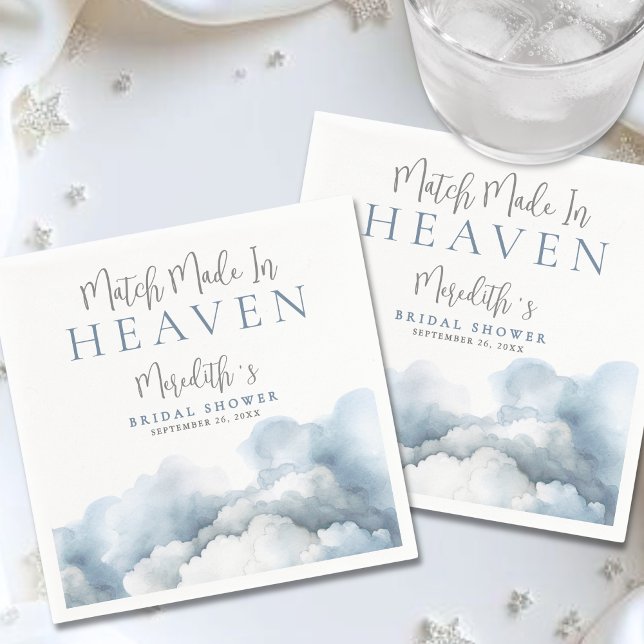 Traumhochzeit Brautparty Serviette (Match Made In Heaven Bridal Shower Napkins)