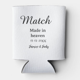 Traumhochzeit Name Datum einfache Kalligrafie Dosenkühler