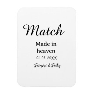 Traumhochzeit Name Datum einfache Kalligrafie Magnet
