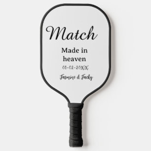 Traumhochzeit Name Datum einfache Kalligrafie Pickleball Schläger