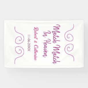 Traumhochzeit rosa lila spanischer Rand Na Banner