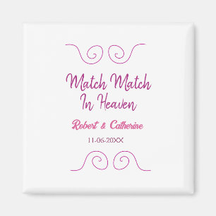 Traumhochzeit rosa lila spanischer Rand Na Magnet