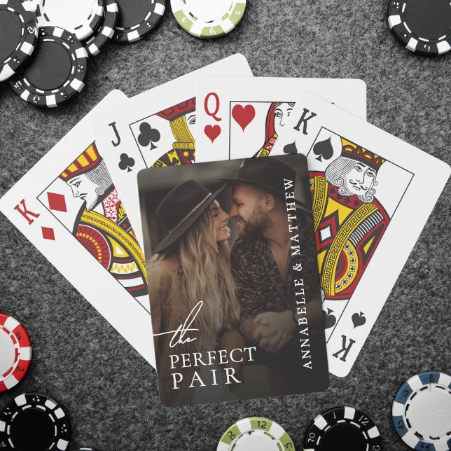Traumhochzeitsfoto Spielkarten (Perfect Pair Wedding Photo Poker Cards)