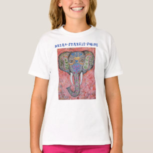 Trauminspirations-Elefant-Mädchen-Rüsche-Shirt T-Shirt