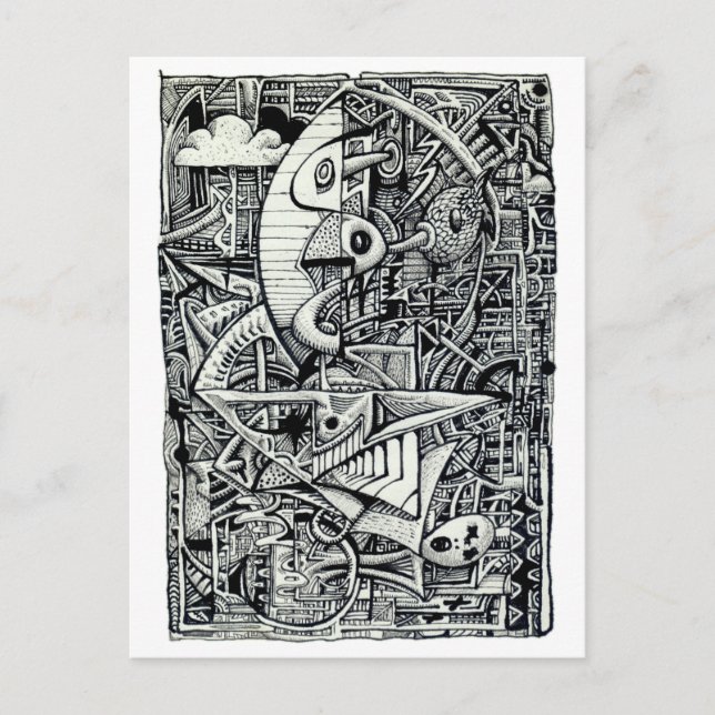 Traumkammer, Tinte zeichnend Postkarte (Vorderseite)