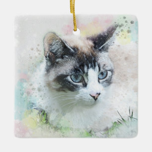 Traumkatze Keramikornament