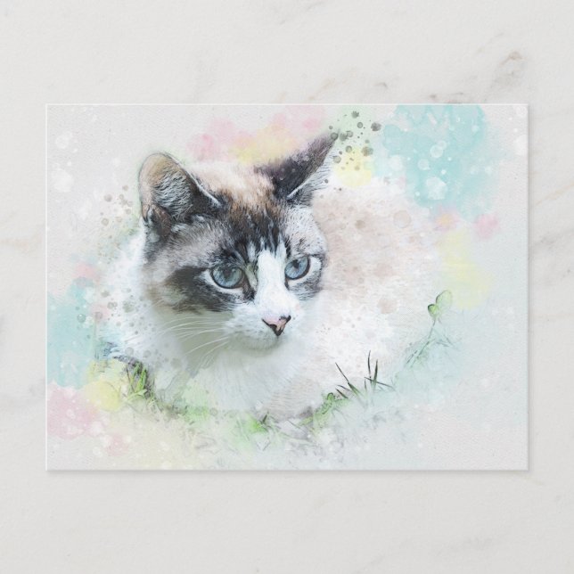 Traumkatzenpostkarte Postkarte (Vorderseite)