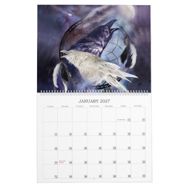 Traumkunst-Kalender 2015 der fänger-Geist-Tier-2 Kalender (Jan 2027)