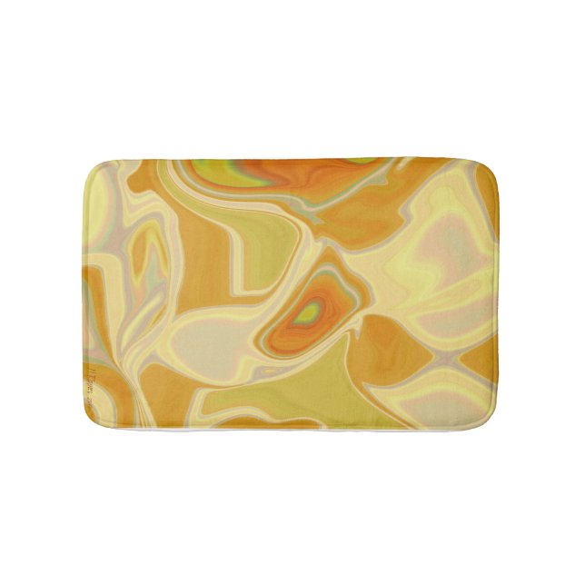 Traumlandschaft in Gold Badematte (Vorderseite)