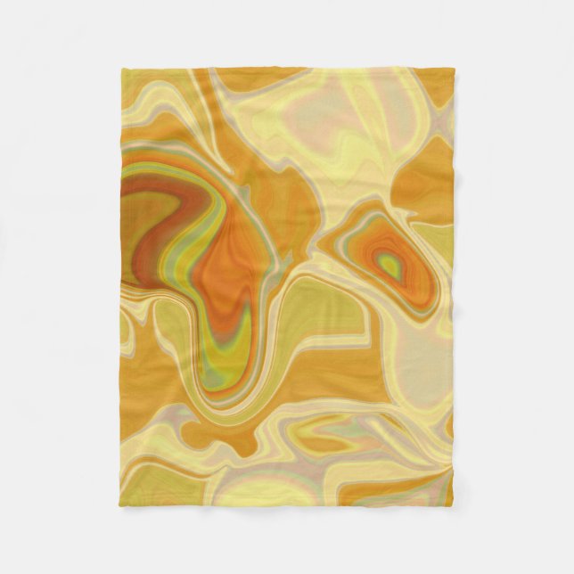 Traumlandschaft in Gold Fleecedecke (Vorderseite)