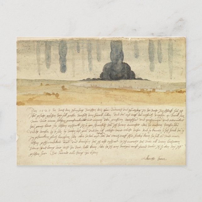 Traumlandschaft mit Text, 1526 Postkarte (Vorderseite)