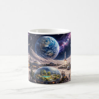 Traumlandschaft Mondstadt – Whimsical Mond Leben Kaffeetasse