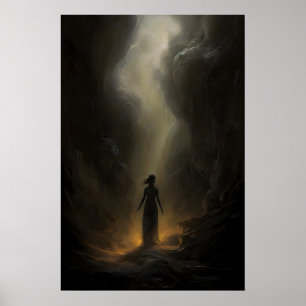 Traumlandschaft Moody Wandkunst, Himmels-Ölgemälde Poster