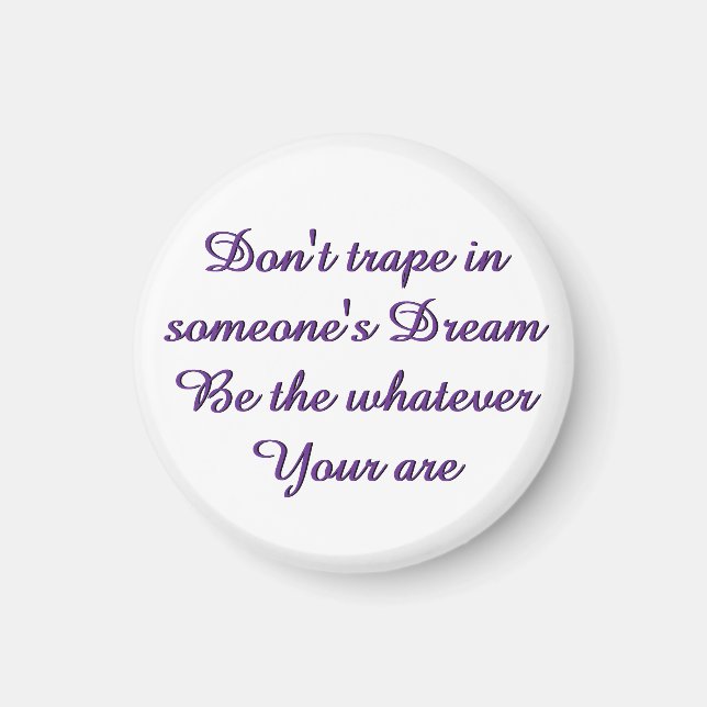 Traummagnet Pin Button Magnet (Vorne)
