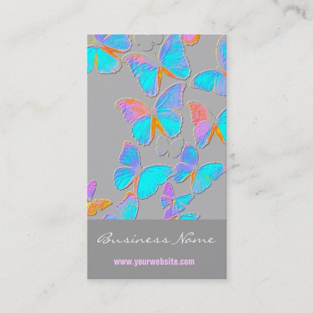 TraumOn/Embossed-Like Schmetterlinge Visitenkarte (Vorderseite)