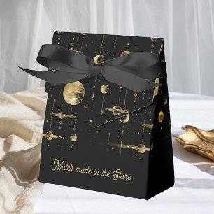Traumpaar unter Sternen Schwarze Goldene Hochzeit Geschenkschachtel