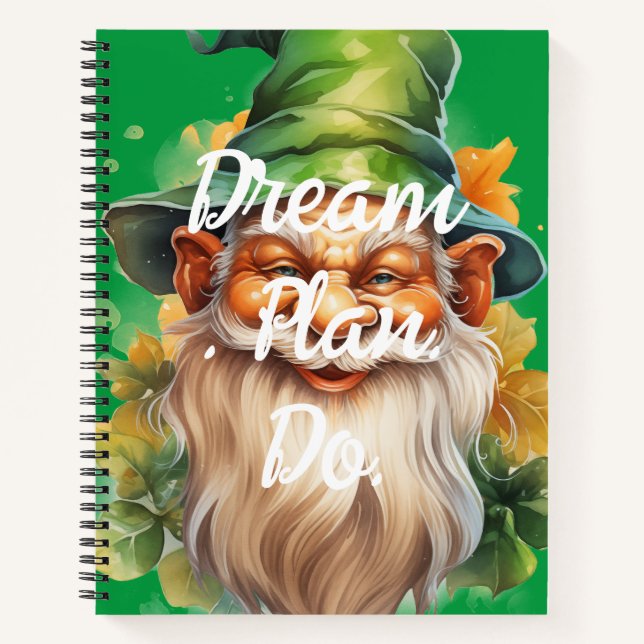Traumplan. Empfohlen. Leprechaun Notizbuch (Vorderseite)