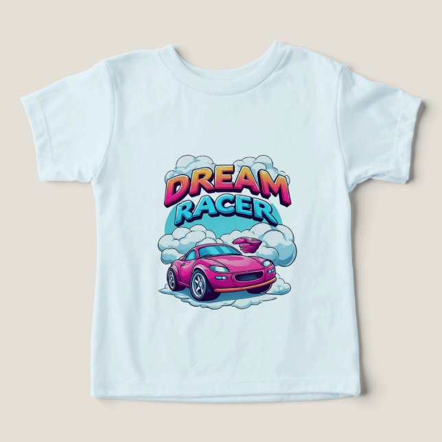 Traumrennfahrer Pinkes Auto Kinder Geschwindigkeit (Design Vorderseite)