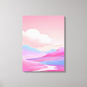 Traumrosa und Lila Landschaft Leinwanddruck