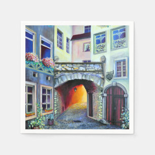 Traumscape Luxemburg böhmische Stadt Serviette