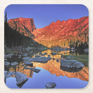 Traumsee Rechteckiger Pappuntersetzer