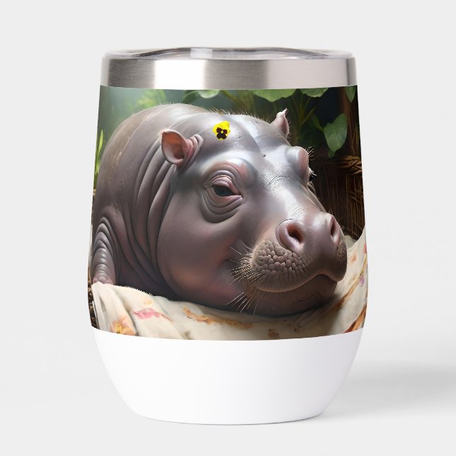 **"Träumskorb: Ein Baby Hippo's Cosy Nickerchen"** (Rückseite)
