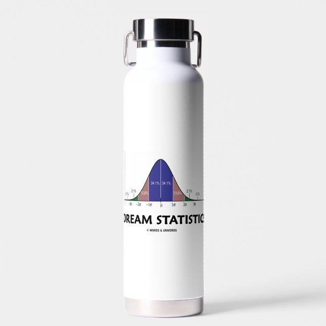 Traumstatistik Bell Curve Spaß Trinkflasche (Vorne)