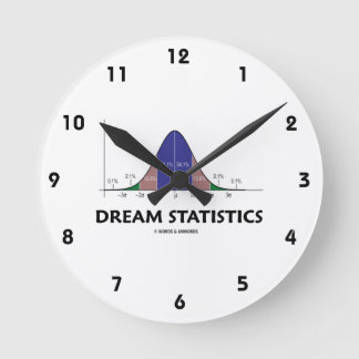 Traumstatistiken (Bell-Kurven-Spaß) Runde Wanduhr