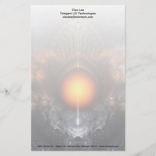 Traumstrecke Orb Fraktal Briefpapier (Vorderseite)
