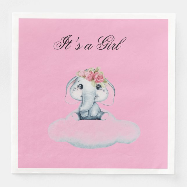 Traumtage mit Rosie dem Elefanten. Serviette (Vorderseite)