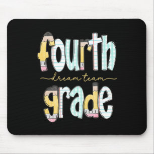 Traumteam Bleistift Vierte Klasse Zurück zur Schul Mousepad