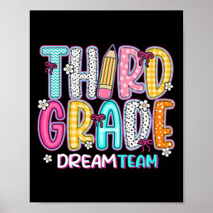 Traumteam der dritten Klasse zurück zur Schule ers Poster