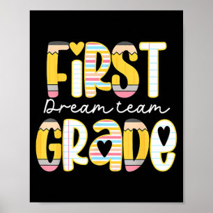 Traumteam der ersten Klasse, erster Schultag, zurü Poster