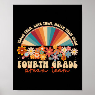 Traumteam der vierten Klasse Rainbow Zurück in die Poster