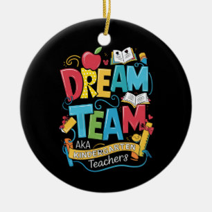 Traumteam-Kindergartenerzieher Zurück zur Schule Keramik Ornament