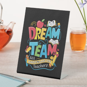 Traumteam-Kindergartenerzieher Zurück zur Schule Sockelschild