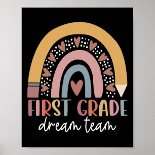 Traumteam-Lehrer der ersten Klasse Kinder bis zur Poster