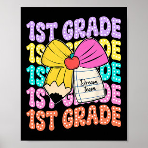 Traumteam-Stift der ersten Klasse zurück zur Schul Poster
