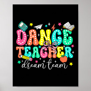 Traumteam von Tanzlehrern erster Schultag Retro Poster